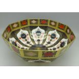 A Royal Crown Derby Old Imari 1128 octagonal fruit bowl,