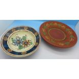Two terracotta dishes,