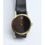 A lady's 9ct gold Movado Zenith Museum wristwatch,