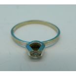 An 18ct gold and diamond ring, 1.