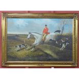 * McDowell, fox hunting scene, oil on canvas,