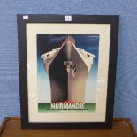 A reproduction Art Deco style Normandie print