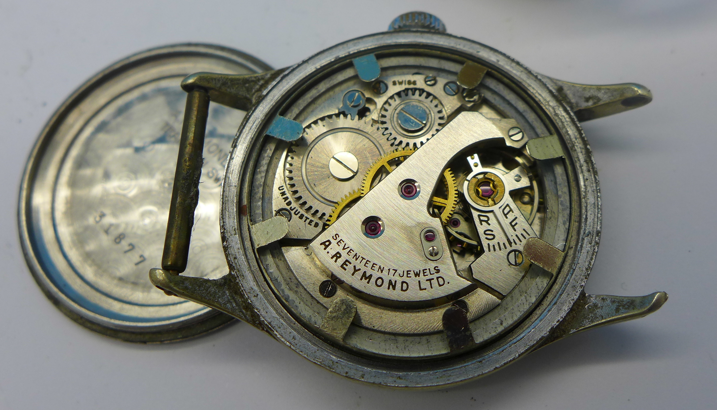 A 1940's Unitas wristwatch, lacking glass, - Image 4 of 5