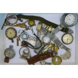 Wristwatches, parts, cases, etc.