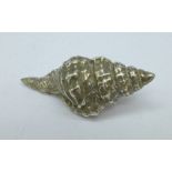 A heavy 925 cast silver shell miniature,