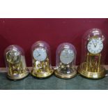 Four anniversary clocks including Bentima,