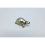 An 800 cast silver tortoise miniature