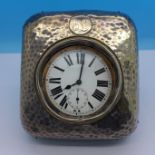 A Goliath pocket watch with silver watch holder/stand, case hallmarked London 1902,