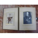 An album of Victorian cabinet cards and carte de visite