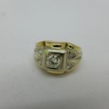 A 14ct gold and diamond ring, 6.