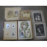 An album of Victorian photographs and seven mounted photographs