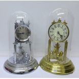 Two anniversary clocks,