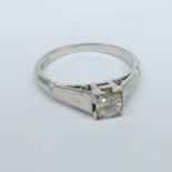 An 18ct white gold and diamond ring, 3.