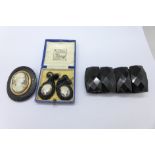 A pair of late Victorian Whitby jet earrings,