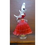 A Murano glass figure of a lady, 'Masquerade',