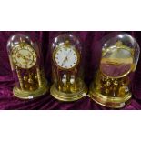 Three anniversary clocks,