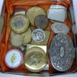 Compacts, trinket boxes, etc.