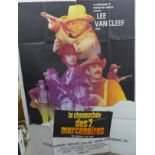 Four large original French cinema posters, The Magnificent Seven, (Lee Van Cleef), Red Dawn,