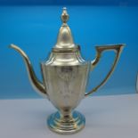 A late 19th Century Chinese export silver coffee pot by Zeesung, weight 697g,