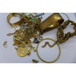 Assorted plated jewellery