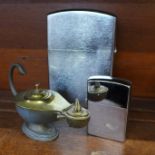 A Dunhill lighter in the form of a lamp, a/f,