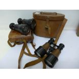 Two pairs of field glasses,