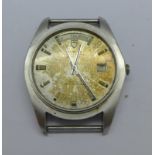 A gentleman's Rolex Tudor Oyster Prince Day-Date wristwatch, missing stem, winder and glass,