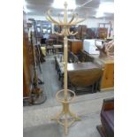 A beech bentwood coat stand