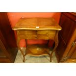 A 19th Century French fruitwood lady's poureuse table