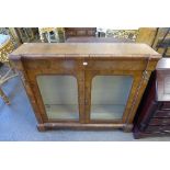 A Victorian walnut side cabinet