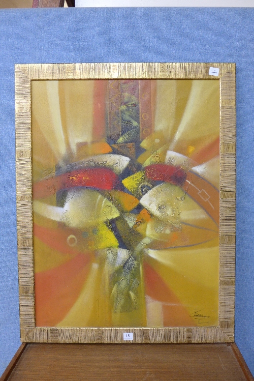 British School, abstract, oil on canvas