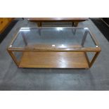 A G-Plan teak and glass topped coffee table