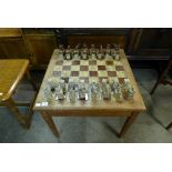 A tiled top games table