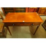 A George III mahogany single drawer side table