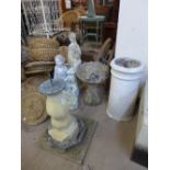 Assorted garden ornaments