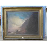 * Weiss, large coastal scene with fisherman and haul, oil on canvas,