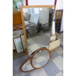 Three teak mirrors