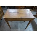 A Victorian oak side table