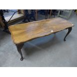 A walnut coffee table