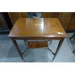 An Edward VII inlaid mahogany occasional table