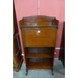 An Edward VII inlaid mahogany student's bureau