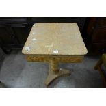 A Victorian scumbled pine occasional table