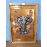 An elephant plaque