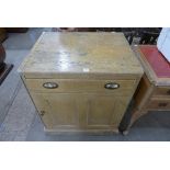 A Victorian pine kitchen cupboard