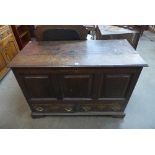 A George III oak mule chest