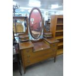 An Edward VII inlaid mahogany dressing table