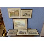 A set of four 19th Century engravings,