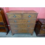 A George III oak chest of drawers