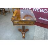 A Victorian mahogany and rosewood side table