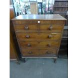 A Victorian mahogany chest of drawers